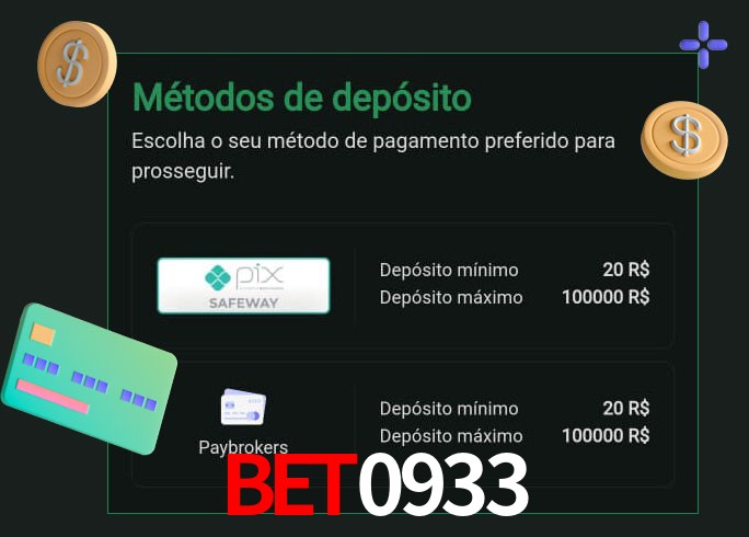 O cassino BET0933 oferece uma grande variedade de métodos de pagamento